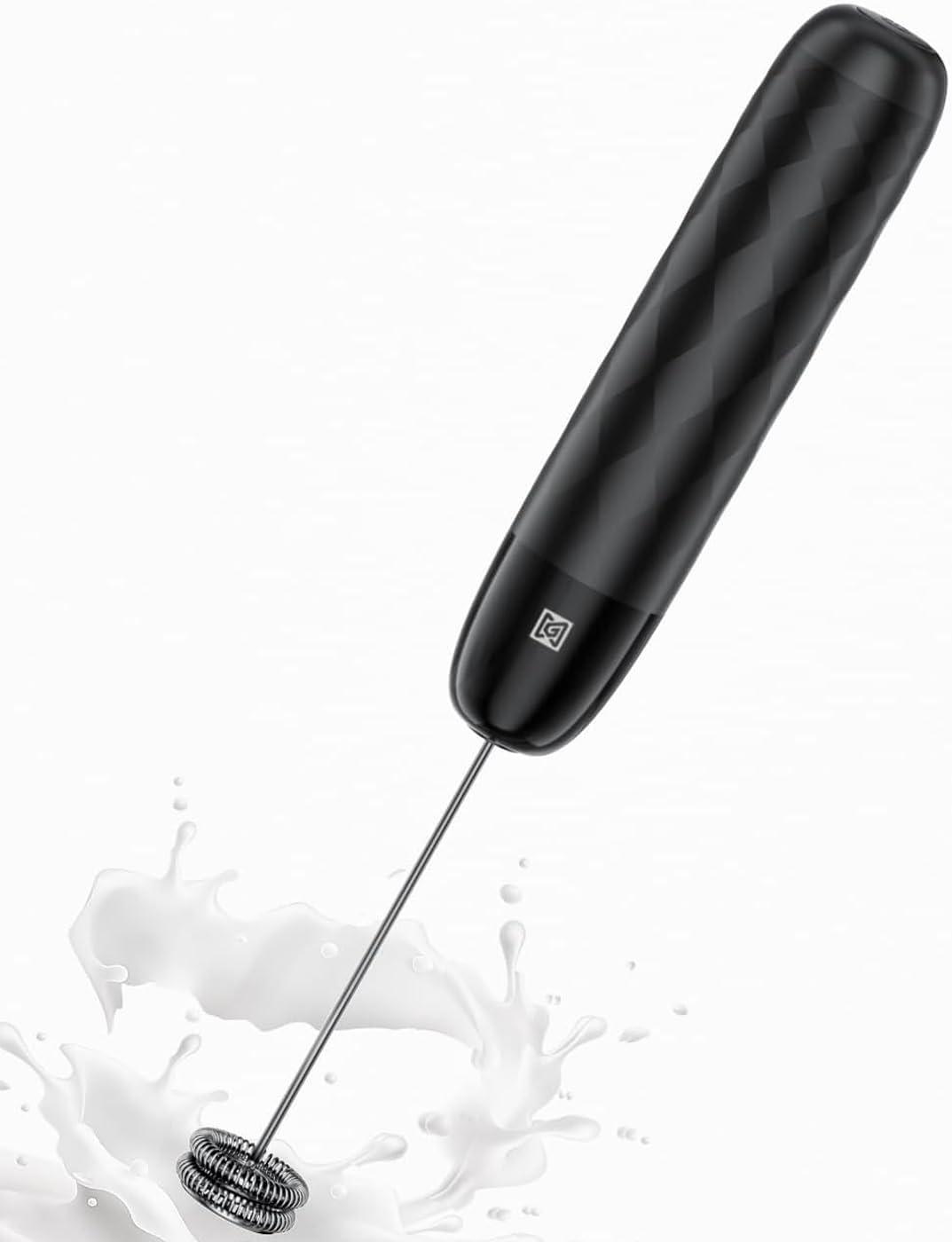 Maestri House Rechargeable Milk Frother, LunaFro Mini Handheld Electric Foam Maker Detachable Stainless Steel Whisk