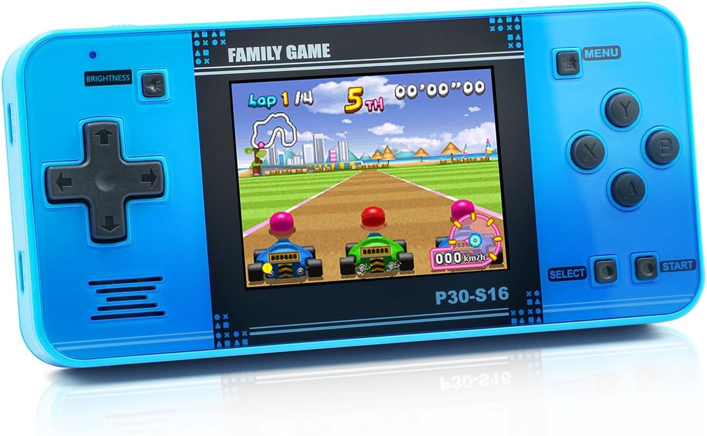 Handheld Game for Kids -Preloaded 220 Retro Video Games, Portable Gaming Player with Rechargeable Battery 3.0" LCD Screen