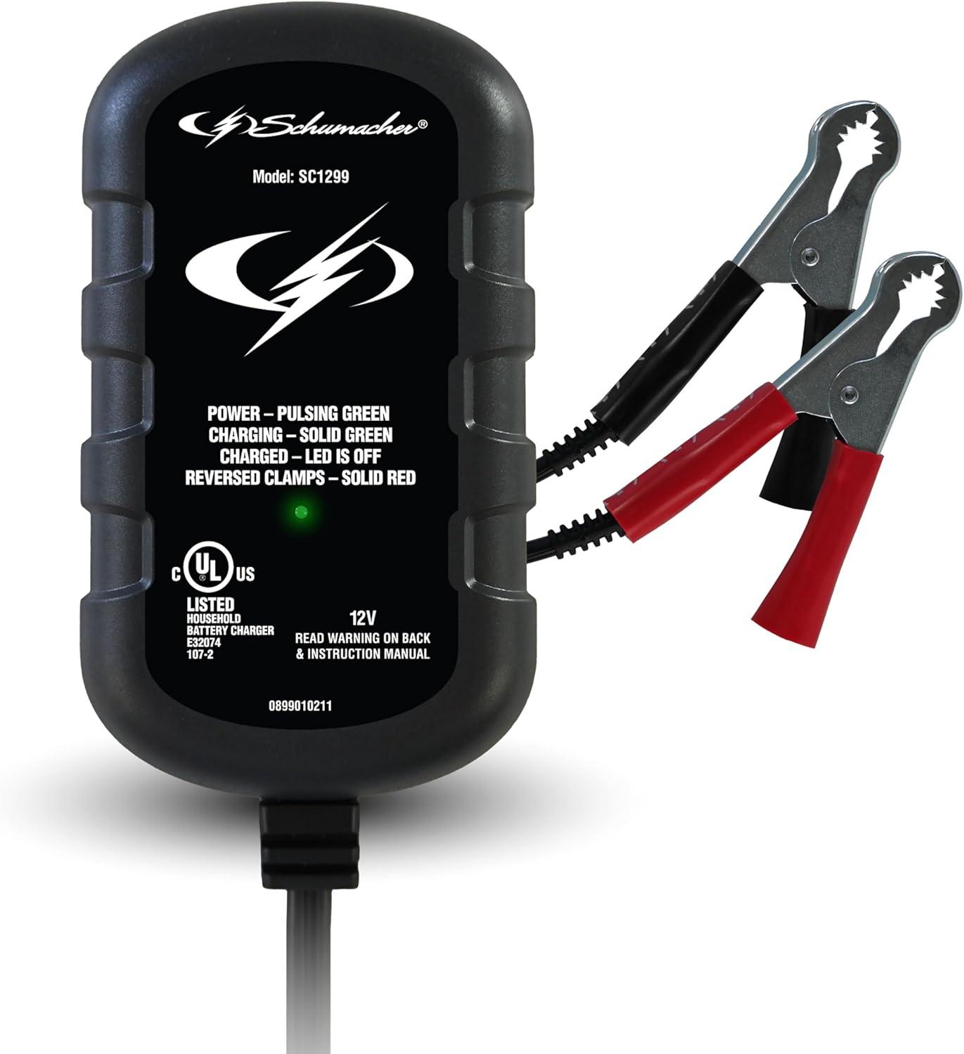 Schumacher Electric 0.8A Car Battery Charger and Maintainer