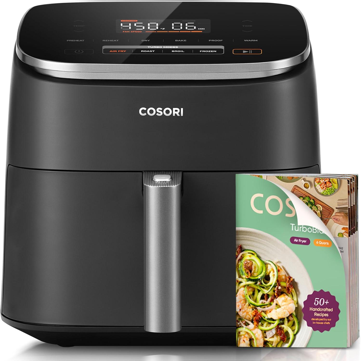 Cosori 9-in-1 TurboBlaze Air Fryer 6 Qt, Premium Ceramic Coating